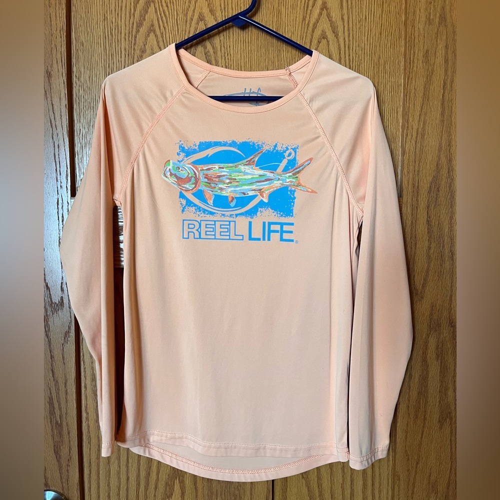 Reel Life Peach Long Sleeve Tee